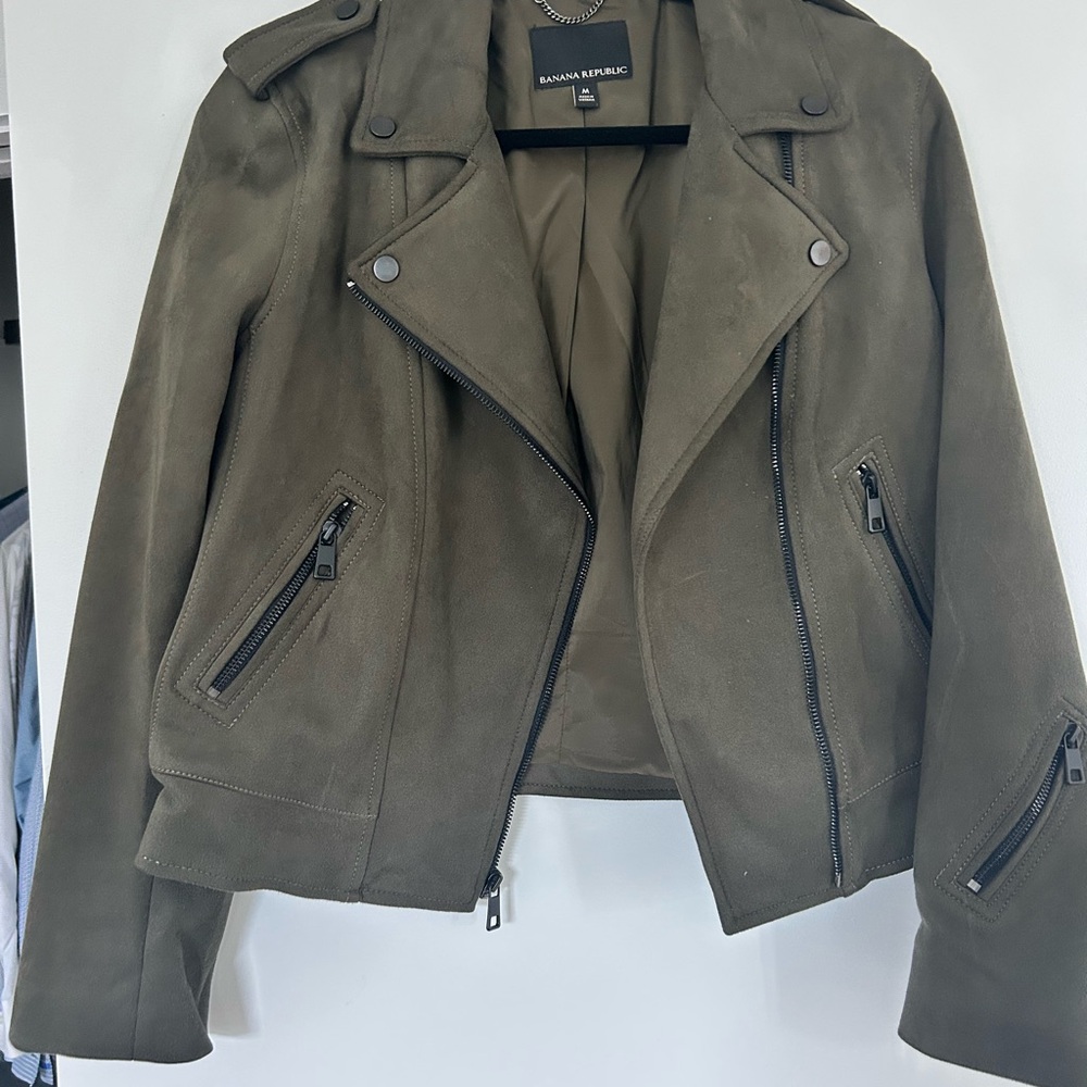 Banana Republic Women's Olive Suede Jacket